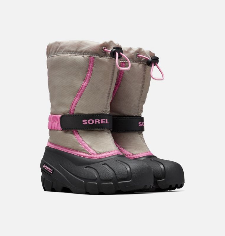 Kids Snow Boots Grey/Black - Sorel Youth Flurry™ - 860274-ZBI